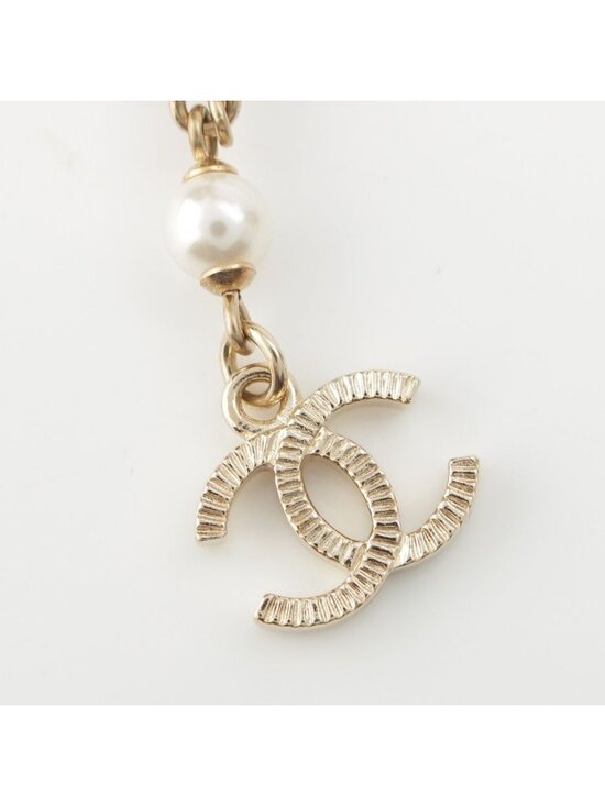 Chanel Pearl CC Logo Chain Belt 332 333 Set Gold main image 4